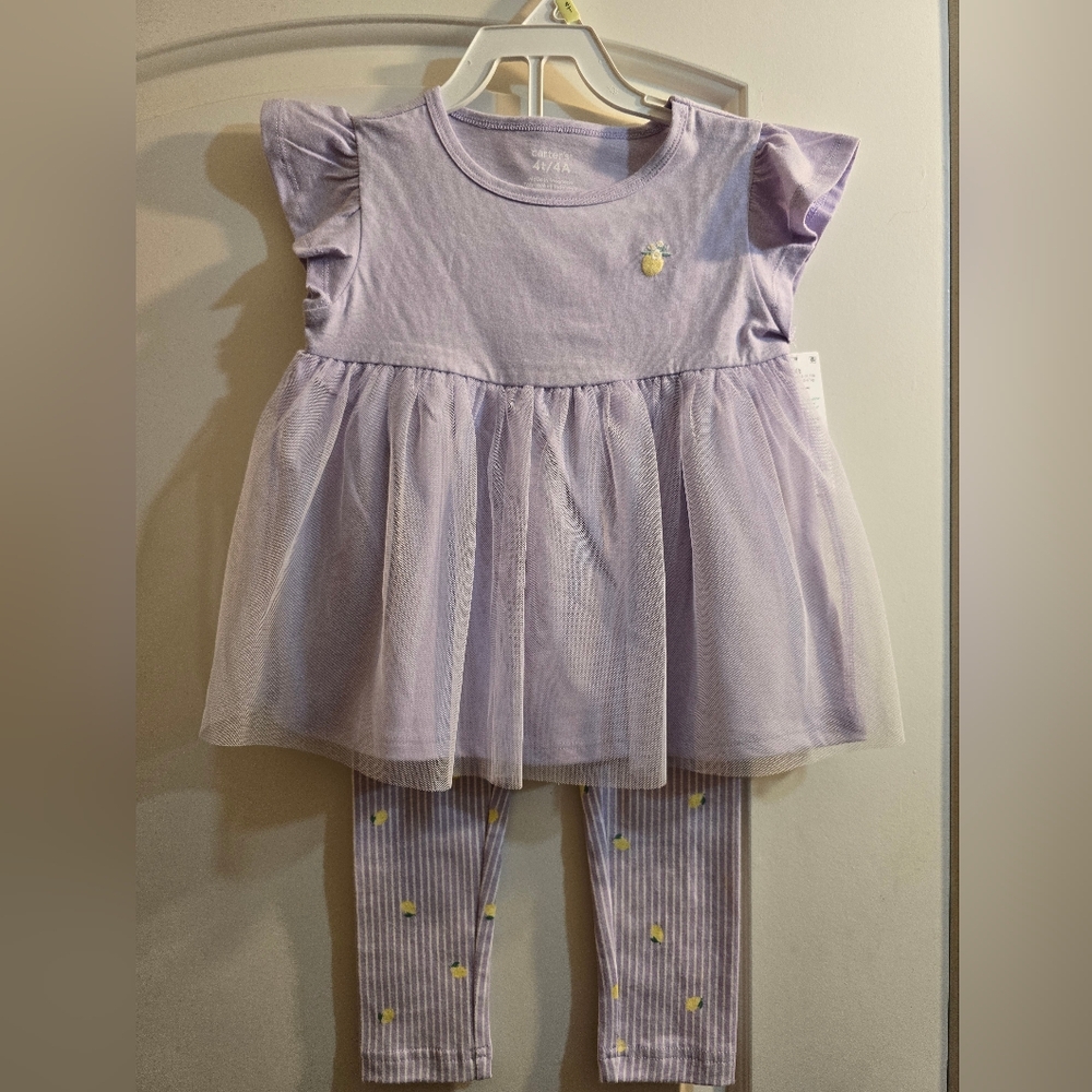 Carters 4T Matching Set Shirt And Leggings
